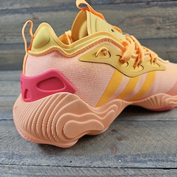 adidas Trae Young 3 Men's Basketball Shoes Acid Orange Spark Preloved Scarlet - Picture 9 of 10
